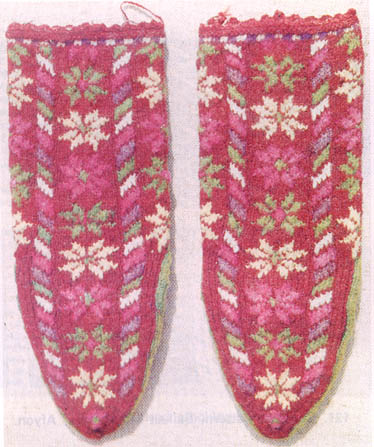 Knitted Socks, Pumpkin Flower, Yuruks of Canakkale